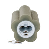 Luxe Collection Natural Glow Grey Pillar LED Candle