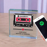 Personalised Our Song Cassette Glass Token Spotify Gift