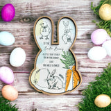 Personalised Bunny Shape Easter Treat Boards