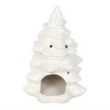 White Fir Tree Ceramic Oil Burner and Wax Warmer