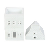 White Nordic House Ceramic Oil Burner and Wax Warmer