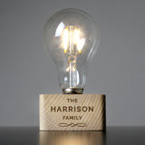 Personalised Decorative LED Bulb Table Lamp.