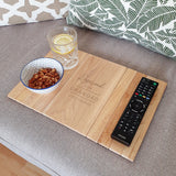 Personalised Classic Wooden Sofa Tray.