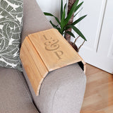 Personalised Initials Wooden Sofa Tray.