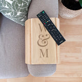 Personalised Initials Wooden Sofa Tray.