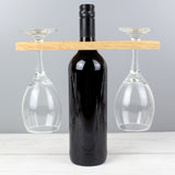 Personalised Married Couple Wine Glass & Bottle Butler.
